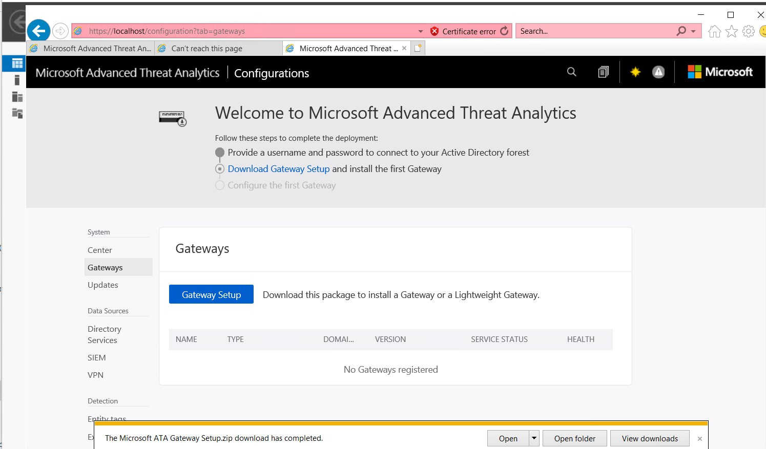 Microsoft Advanced Threat Analytics (ATA) with Windows Server 2025 ...